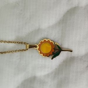 Sunflower Stainless Steel Necklace